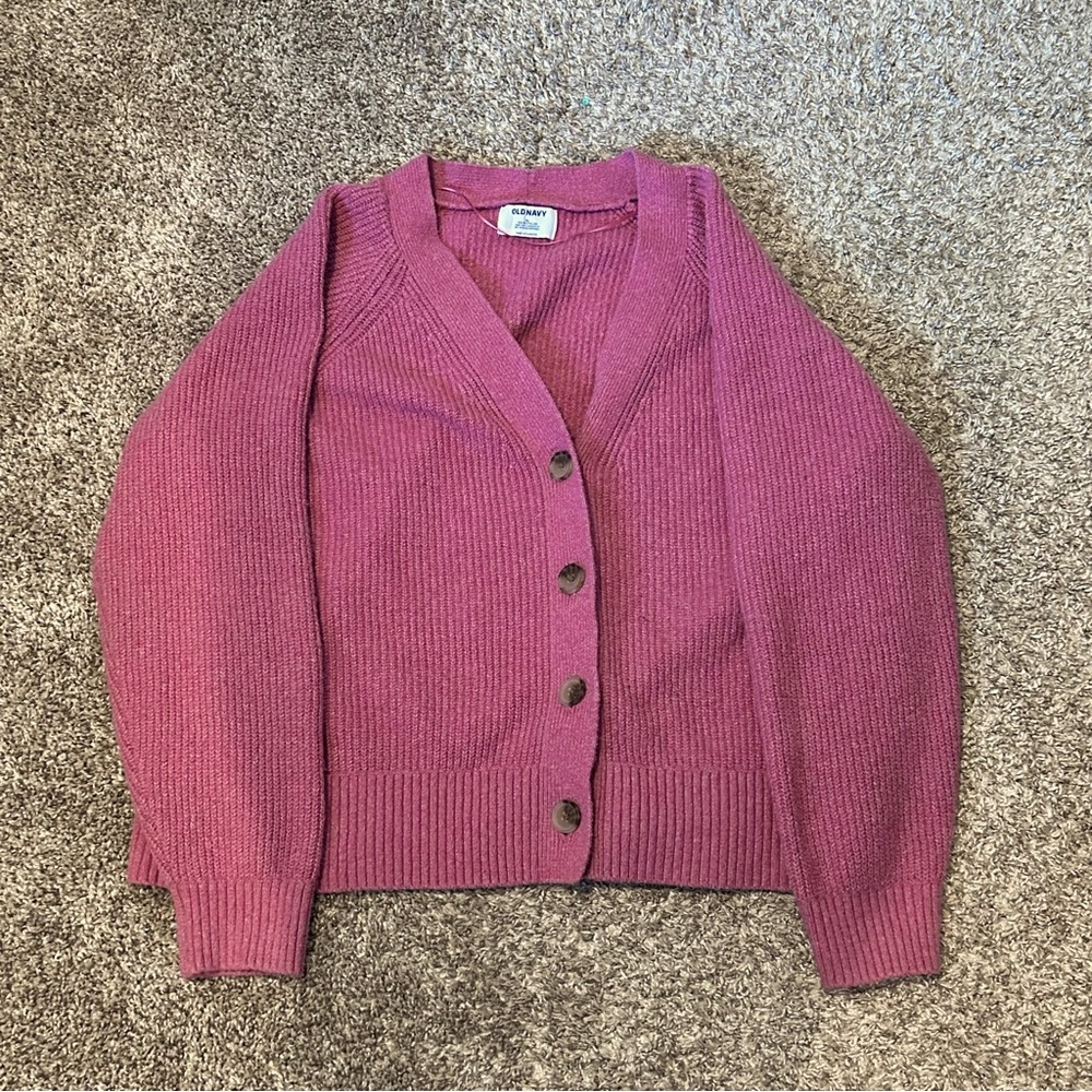 Old Navy pink cardigan